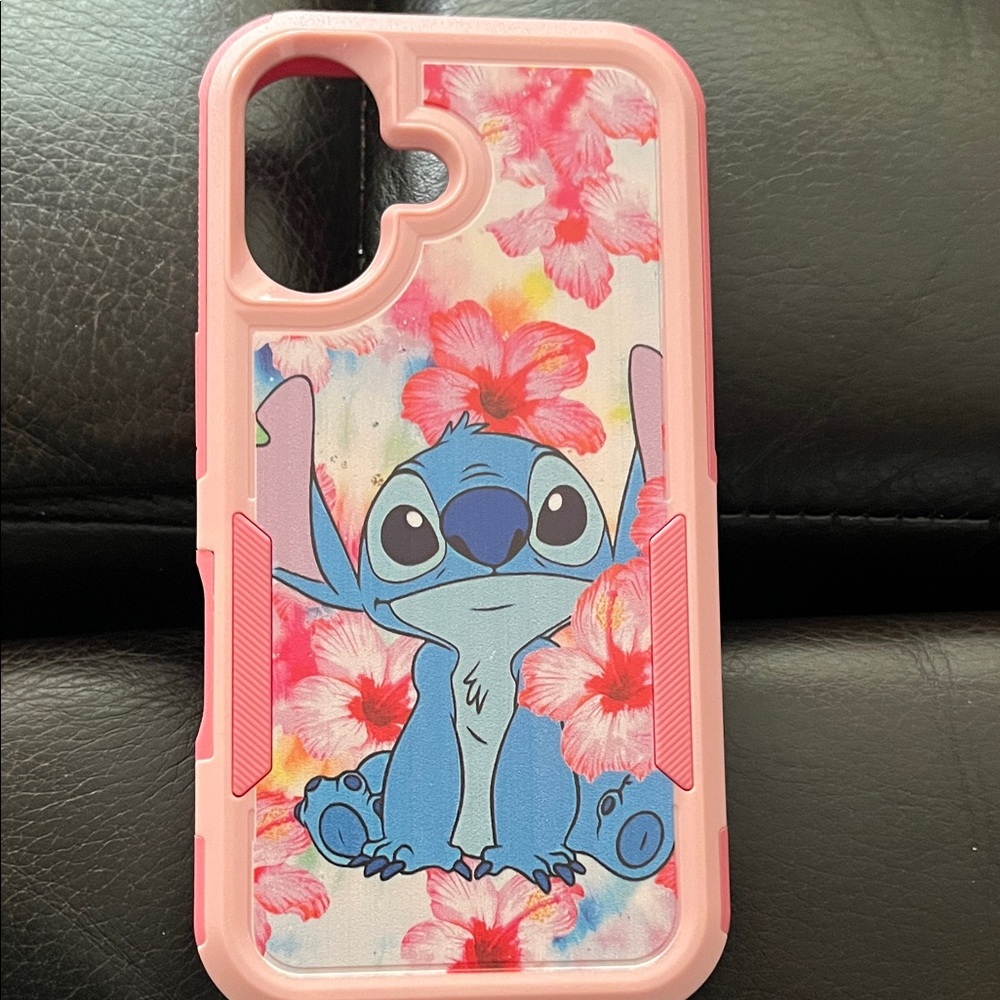 Pink and Blue Cartoon Character Phone Case